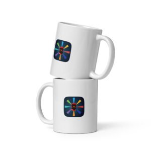 White glossy mug