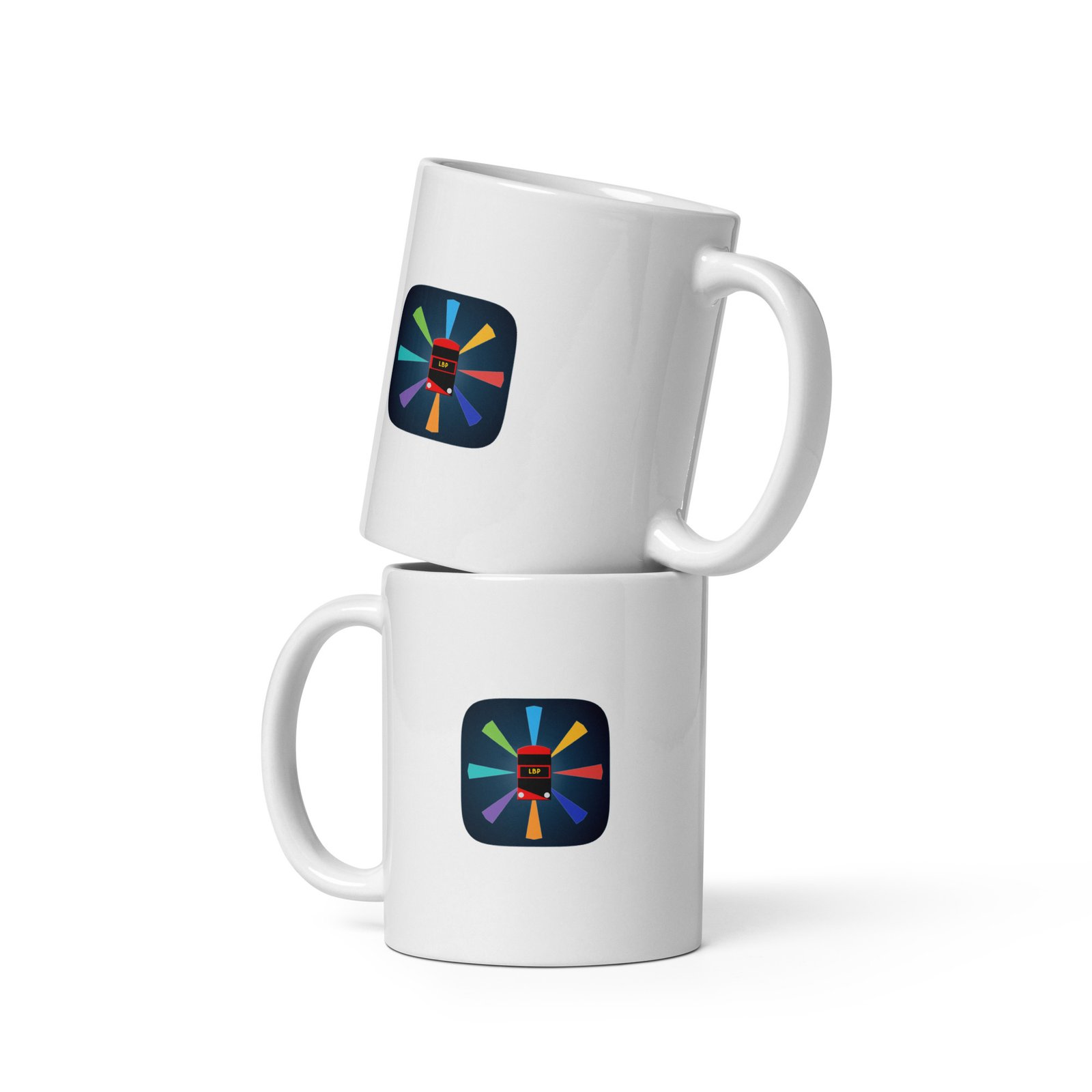 White glossy mug